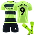 thumbnail image 1 of Haaland #9 Jersey Manchester City Soccer T-shirts Jersey Set Kids 26(140-150CM), 1 of 3