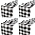 thumbnail image 1 of Caminos de mesa ShinyBeauty a cuadros, 108 cm, blanco y negro, 4 unidades, 1 of 6