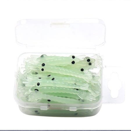 T-HOTLYST Glows Simulation Shrimp Swimbaits Baits Topwater Floating Lures Soft Baits Luminously Shrimp Lures Glows Fishing Baits