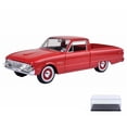 thumbnail image 1 of Diecast Car & Display Case Package - 1960 Ford Ranchero Pickup Truck, Red - Motormax 79321 - 1/24 Scale Diecast Model Car w/Display Case, 1 of 3