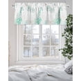 thumbnail image 5 of Curtain Valance for Windows,Ocean Coral Starfish Conch Seahorse Kitchen Valances Rod Pocket Short Curtains,Teal Marine Life Window Treatment Panel for Bedroom Bathroom 42x12in, 5 of 9
