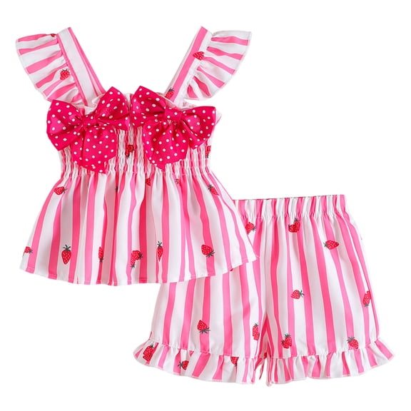 Soepste Baby Clothes For Girls 2T Girls Clothes Summer Toddler Girl Clothes Baby Girl Sleeveless Shirt Shorts Set Cute Outfits