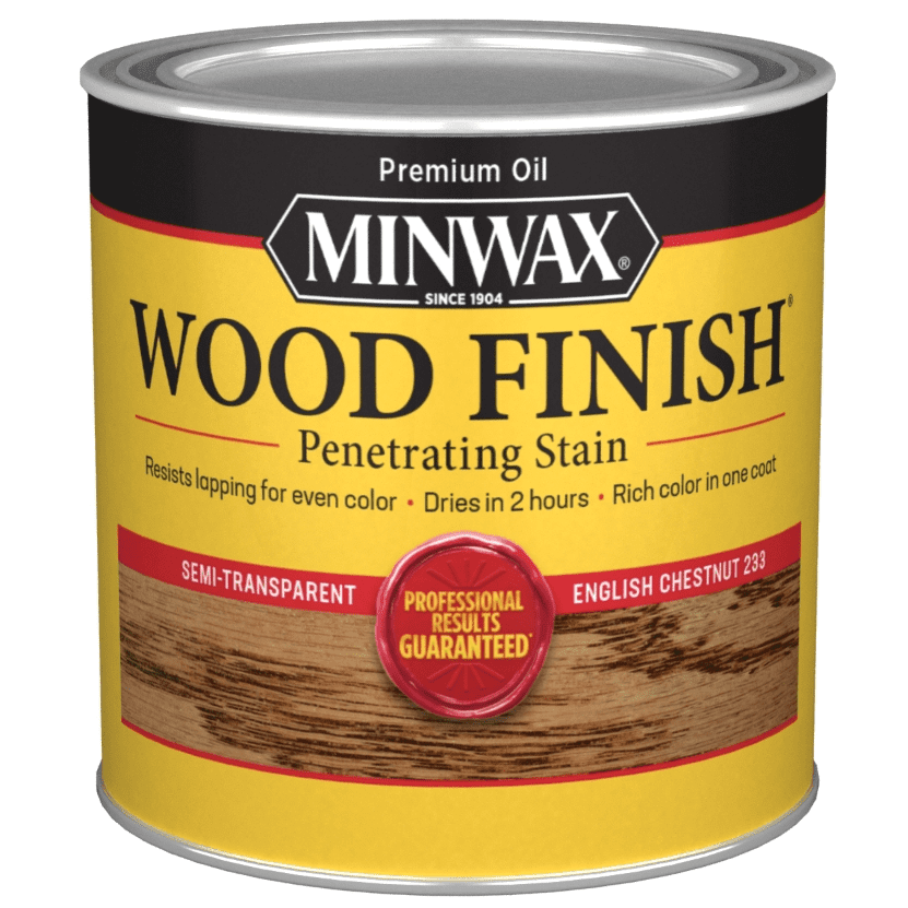 Minwax Wood Finish Penetrating Stain, English Chestnut Oil-Based, 1/2 Pint