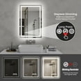 thumbnail image 5 of 24"x36" LED Bathroom Mirror - Front/Back Lit Vanity Mirror with 3 Color Temp, Anti-Fog & Dimmable Memory Function for Modern Bathrooms, 5 of 8
