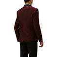 thumbnail image 3 of INSPIRE CHIC Shiny Blazers for Men's Shawl Lapel Wedding Prom Sport Coats Burgundy S, 3 of 4