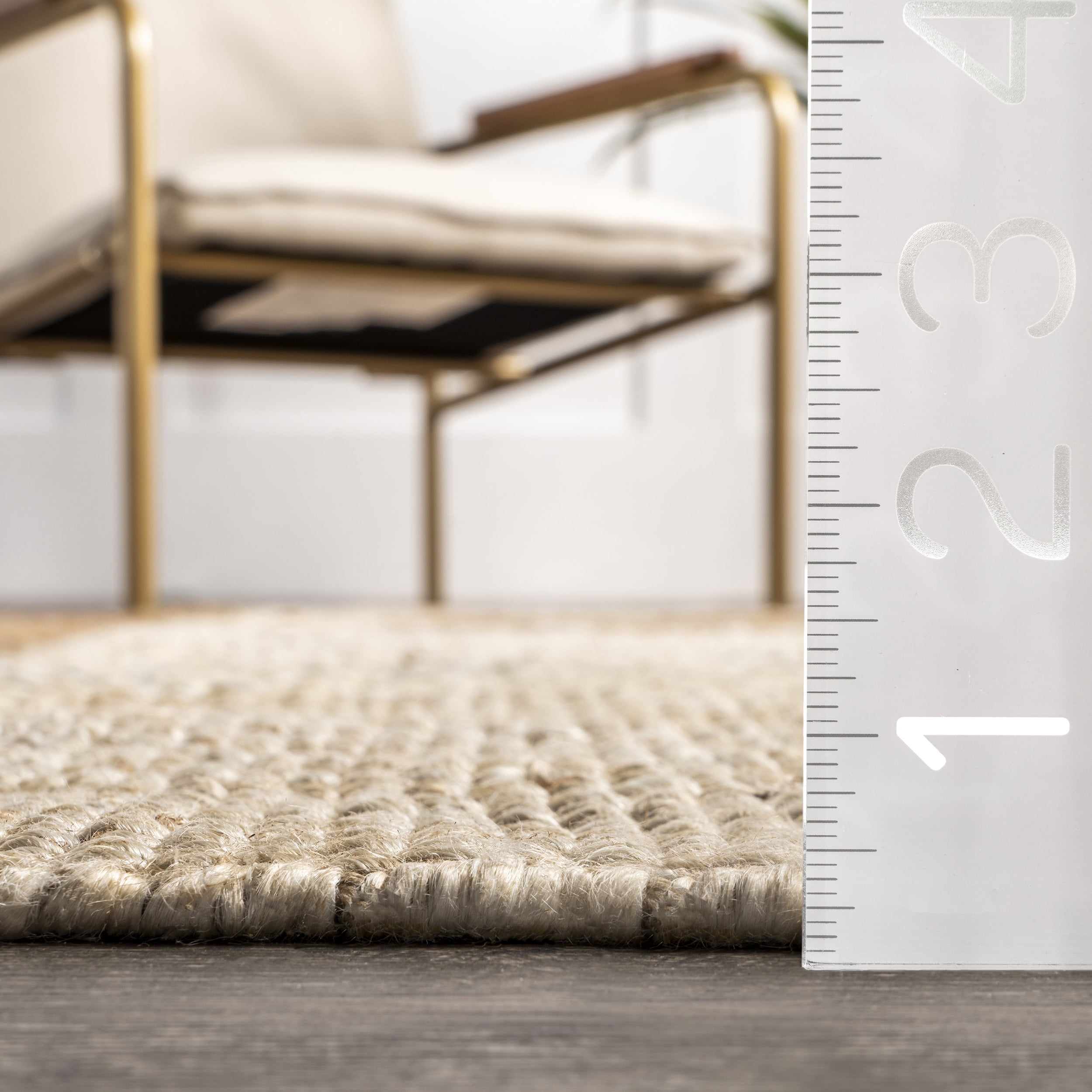 nuLOOM Katye Abstract Flatweave Jute Area Rug, 6' x 9', Natural