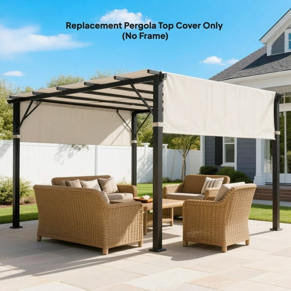 Outsunny 2 PCS Pergola Shade Cover, UV Protection Pergola Canopy Replacement, for 10 x 10ft Pergola
