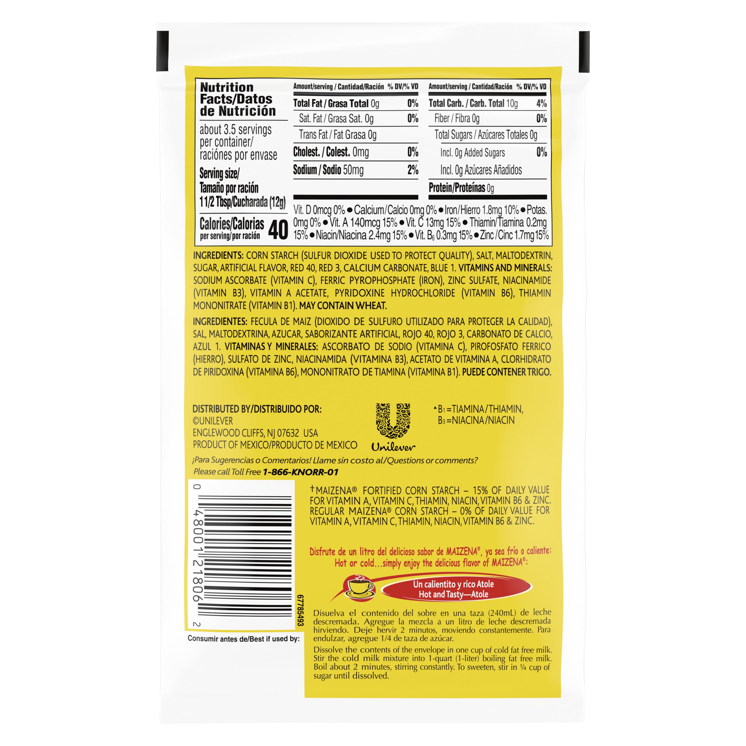 Knorr Maizena Atole Strawberry 1.6 oz