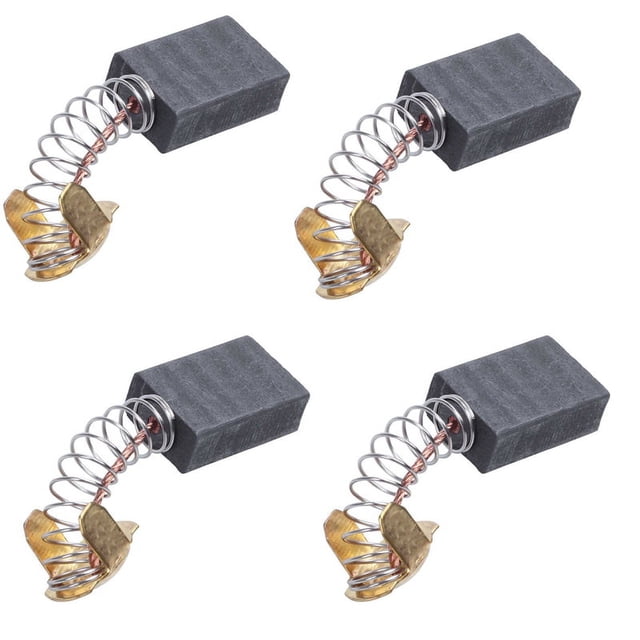 50 Piezas 17 x 13 x 7 mm Motor de Herramienta Eléctrica Cepillo de Carbón 999038 para Negro + + Plata