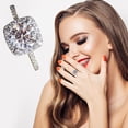 thumbnail image 1 of Juego de anillos de diamante artificial para mujer - Joyería de moda de aleación para cumpleaños, Día de la Madre y regalo para la fiesta nupcial, 1 of 2