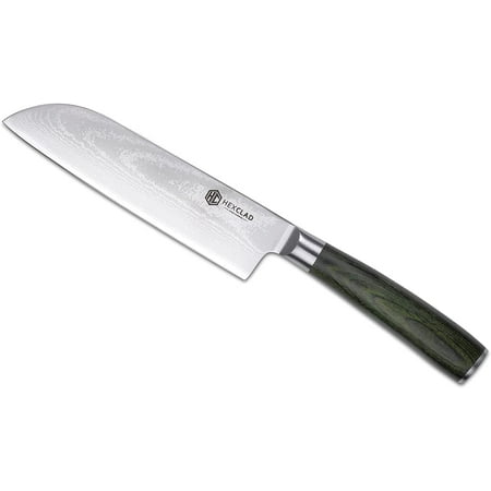 

HexClad 7 Inch Santoku Knife Japanese Damascus Stainless Steel Full Tang