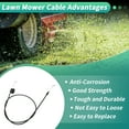 thumbnail image 3 of Unique Bargains No.GX22297 Zone Control Cable for John Deere JS20 JS40 PC9570 PC9572 21 Inch Walk Behind Lawn Mower Control Cable, 3 of 7
