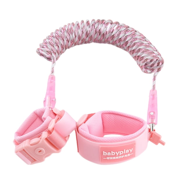 Correa antipérdida, pulsera de seguridad para niños antipérdida con cerradura, cuerda de tracción de pulsera antipérdida reflectante