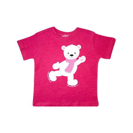 

Inktastic Cute Polar Bear White Bear Ice Skating Bear Gift Toddler Boy or Toddler Girl T-Shirt