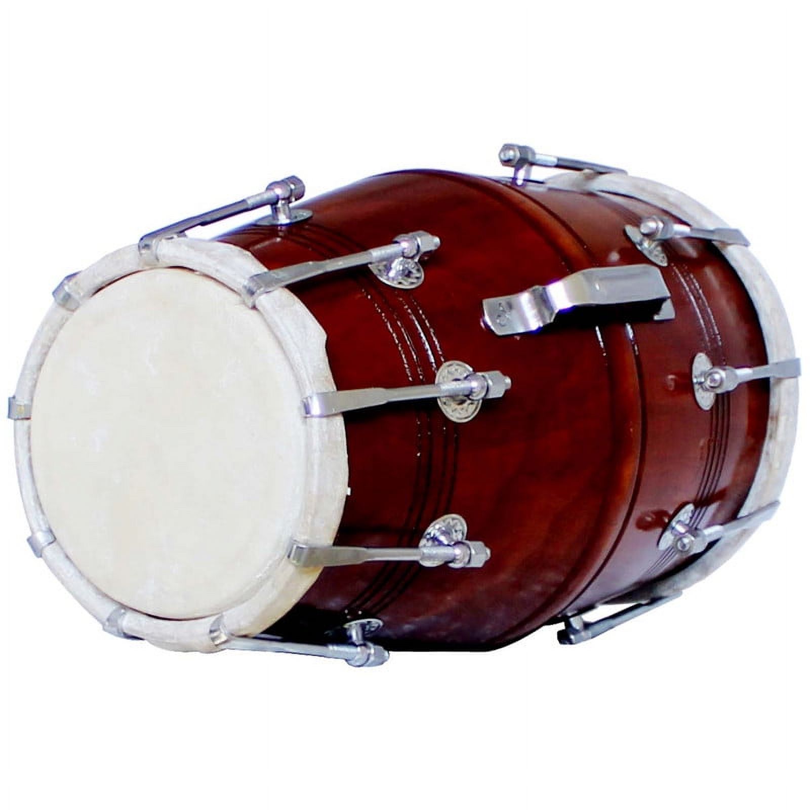 SHREYAS Handmade Wood Drum Dholak SR Brown Indian Folk Musical Instrument for any Age Group