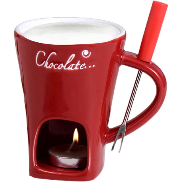 Tea Candle Fondue Set - Chocolate Fondue Mug Set - Chocolate Melting Mug Use The Included Tea Light Candles To Heat And Create A Cozy Atmosphere While Keeping The Hot Pot Warm