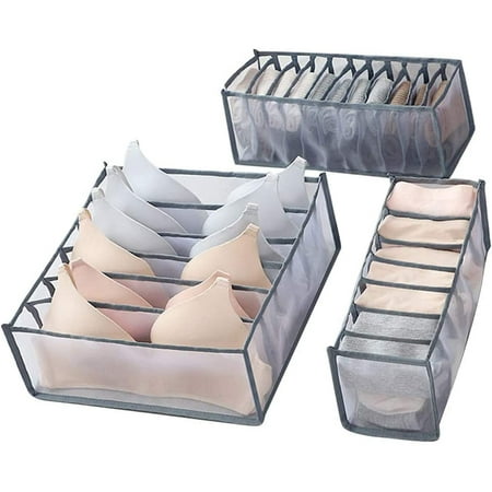 Lumana Collapsible Drawer Organizer Divider 3pcs/Set Closet Cabinet ...