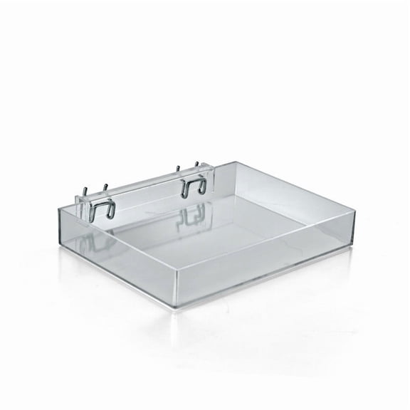 9.5"W Open Tray for Pegboard or Slatwall, 2-Pack