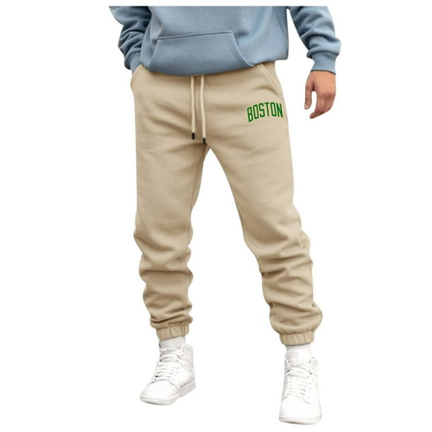 Pantalones deportivos holgados de punto para hombre, para otoño-invierno, estilo urbano