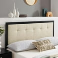 thumbnail image 2 of Tufted Headboard, Queen Size, Beige Black, Wood, Mid Century Bedroom, Modern Contemporary HB35155, 2 of 8