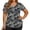 D Camouflage, variant on Women's T-Shirts Women's Print V Neck Short Sleeve T Shirt Women's Plus Size Sports Top Loose Fit for Casual Active Black XXL