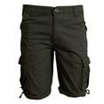 thumbnail image 3 of DDAPJ pyju Men's Cotton Cargo Shorts Riptop Hiking Work Shorts Lightweight Outdoor Tactical Camping Shorts with Multi Pockets Army Green L, 3 of 7