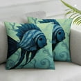 thumbnail image 2 of COMIO  Beach Throw Pillow Covers Summer Pillow Cases, Outdoor Patio Furniture Decorative Cushion Covers for Couch Sofa Home Decoration, Blue Green 2pc, 2 of 6