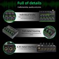 thumbnail image 2 of Mix400Pro 4Channel Professional Sound Mixer with RGBLight Mini Audio Mixer Line Mixer Small Audio Mixer for Club Bar(US),1 * Stereo Line Mixer 1 * Power Adapter 1 * English instruction manual,Black, 2 of 8