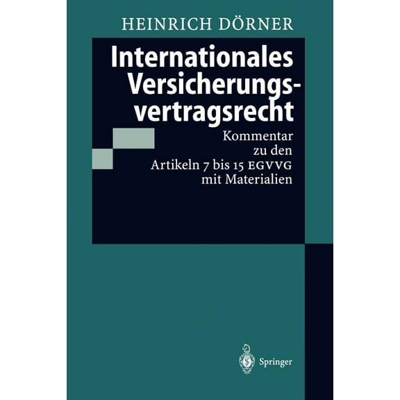 Internationales Versicherungsvertragsrecht, (Paperback)