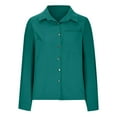 thumbnail image 6 of Posijego Womens Button Down Shirts Casual Long Sleeve Dress Shirt Solid Color Office Work Tops Blouses, 6 of 7