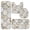 White and Gold Marble Pattern, variant on White and Gold Marble Pattern Bathroom Rug Set 4 Piece,Includes Contour,Lid Cover,Bath Mat,Non-Slip Extra Soft Absorbent Washable