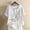 White, variant on Sentmoon Ladies Tops and Blouses Summer Crew Neck Loose Linen Vacation Shirts with Button Print Short Sleeve Concert Outfits for Women Comfy for Business Travel XXXXL