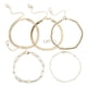 thumbnail image 1 of Juego de 5 pulseras de acero de titanio para mujeres y niñas, pulsera de cadena chapada en oro de moda., 1 of 6