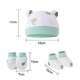 thumbnail image 2 of set1 Gorro Fetal para bebé instalado, guantes antiarañazos para bebé, cubre pies anticaída, Calcetines antideslizantes para niño y niña, 3 piezas, 2 of 5