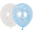 thumbnail image 5 of Globos de látex de copo de nieve congelado para niños, suministros de fiesta de Navidad y Año Nuevo, decoración artesanal, juguetes, 10/20（blue 10pcs, 5 of 5