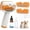 Orange, variant on Steam Brush for Dogs & Cats,5-in-1 Self-Cleaning  Steam Brush with 3 Swap-in Heads (, Dematting, Deshedding),  Hair Removal Comb,Includes   & Storage Bag