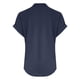 thumbnail image 4 of Camiseta sin mangas de verano para mujer, corte holgado, cuello en V plisado, sin mangas, bajo curvo, fluida, 4 of 5