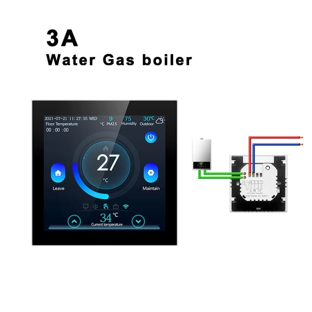 Smart Floor Thermostat,Tuya WiFi Electric/Water Heating Temperature Controller,Smart Home Wireless ,Easily DIY