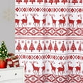 thumbnail image 6 of ZACOO 52"x63" Christmas Velvet Curtains Xmas Boho Room Darkening Drapes Christmas Tree and Deer Design Window Curtain for Living Room Bedroom, 2 Panels, White, 6 of 7
