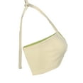 thumbnail image 4 of goowrom Woman's Contrast Color Lace-up Halter Midriff-baring Boob Tube Top, 4 of 9