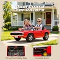 thumbnail image 5 of iYofe 24V 2 Seater Licensed 1970 Dodge Charger R/T Powered Ride-On Car with Remote Control & Safety Belt, Red, 5 of 10