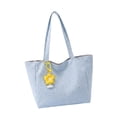 thumbnail image 3 of Bolso tote para mujer, ligero, ideal como regalo, bolso de mano grande y moderno para los artículos esenciales de vacaciones. Azul, 3 of 8