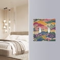 thumbnail image 4 of Yayeee Toggle Light Switch Wall Plate 2-Gang 4.56"x4.48" Decorative Outlet Cover, Green Floral Wave, 4 of 7