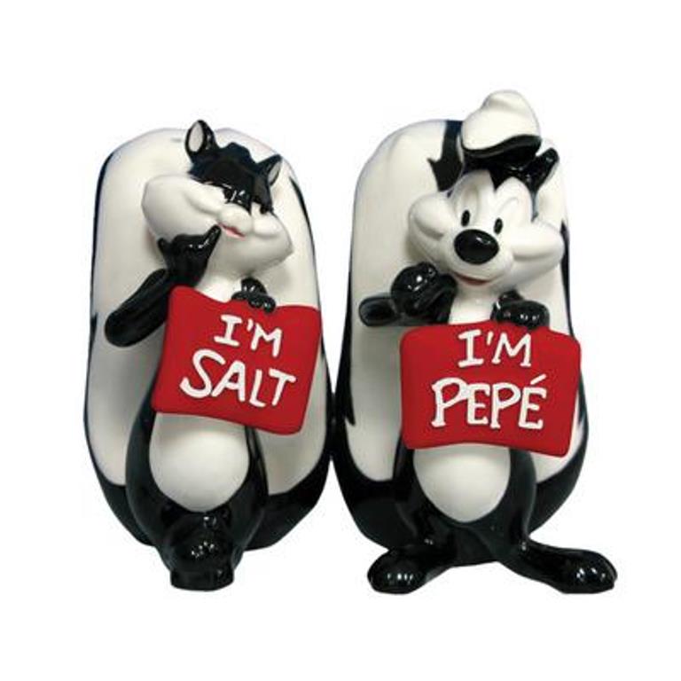 Pepe Le Pew and Penelope Skunks Salt and Pepper Shakers