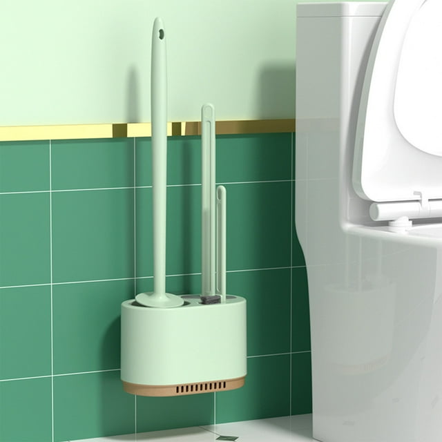 ZZkhGO Brosse Durable pour Cuvette de Toilette, Brosse à Poils Robustes à Long Manche, Outil de Récurage Sanitaire Efficace avec Base Stable
