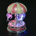 thumbnail image 3 of Eléctrico Luz LED Merry-Go-Round Caja de música Regalo de cumpleaños de Navidad Juguetes Carrusel, 3 of 8