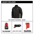 thumbnail image 2 of Milwaukee 204B-21L M12 TOUGHSHELL Lithium-Ion Cordless Heated Jacket (3 Ah) - Large, Black, 2 of 12