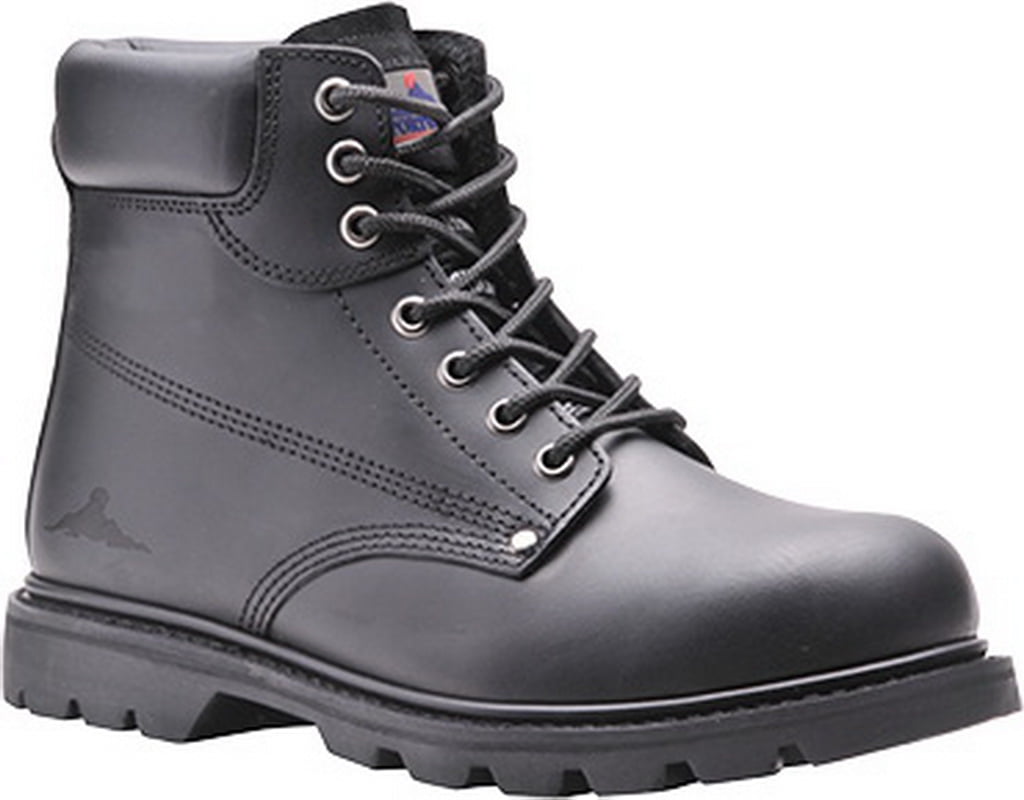 safety boots with steel toe cap and steel midsole