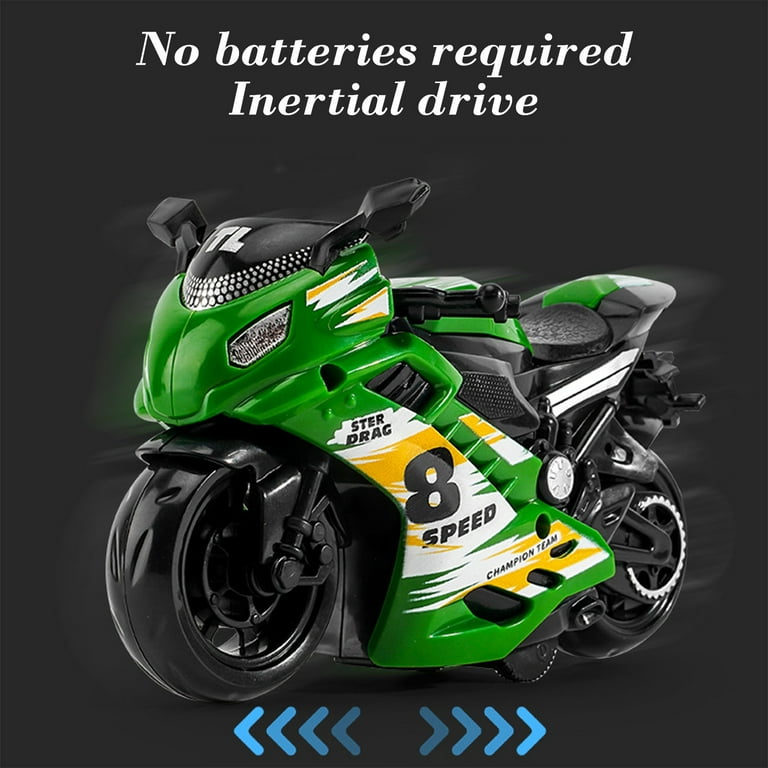 Inertia Motorcycle Toy Model Pull Back Friction Powered Bike