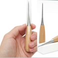 thumbnail image 2 of Solid Wood Handle Awl For Shoemaking Leather Crafting And Projects With Ground Tip 5, 2 of 5